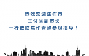 熱烈歡迎焦作市王付舉副市長(zhǎng)一行蒞臨焦作青峰參觀指導(dǎo)！