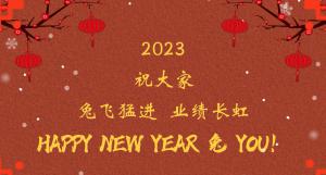 時間流逝的腳步，擋不住我們對過去的回望， 遠(yuǎn)方未知的艱苦，奪不走我們對前程的向往。 2023，祝大家兔飛猛進  業(yè)績長虹！